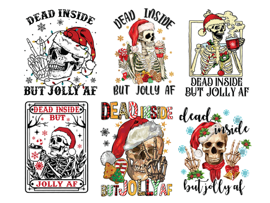 Dead Inside But Jolly AF Christmas PNG