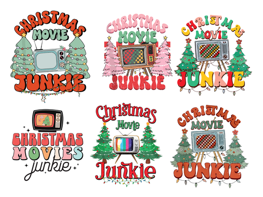 Christmas Movie Junkie Png Bundle