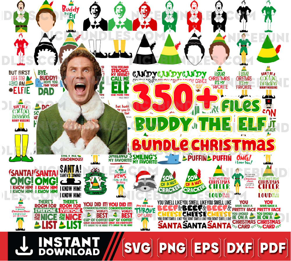 350+ Files Christmas  Buddy the Elf Bundle