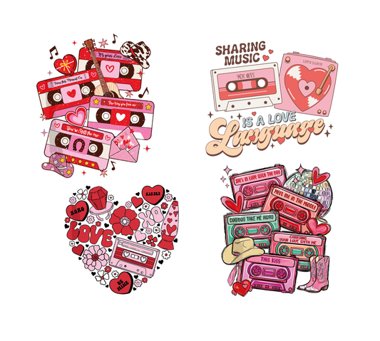 Valentine's Day cassette tapes