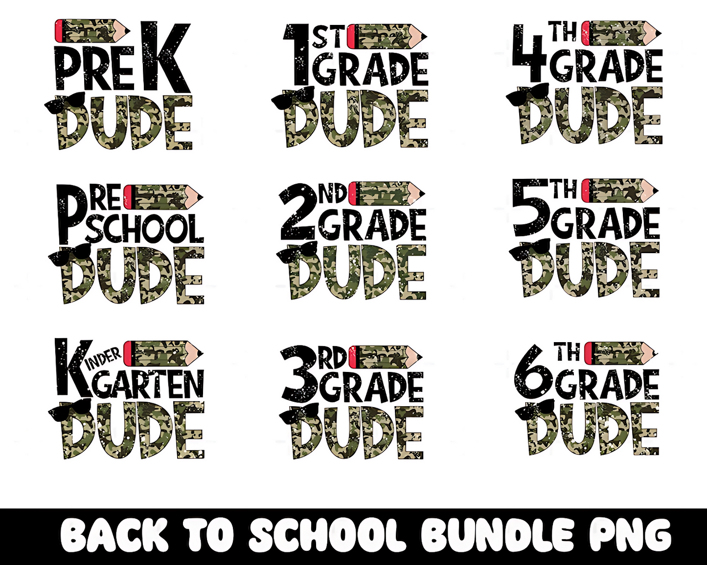Back to School Dude PNG Bundle