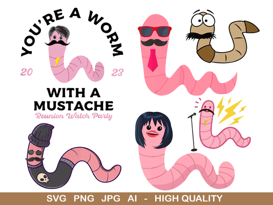 Worm with a Mustache Png