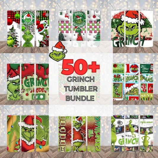 The Grinch Christmas Tumbler Wrap Bundle