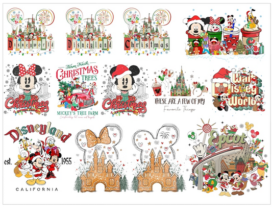 Christmas Mouse And Friends PNG Bundle