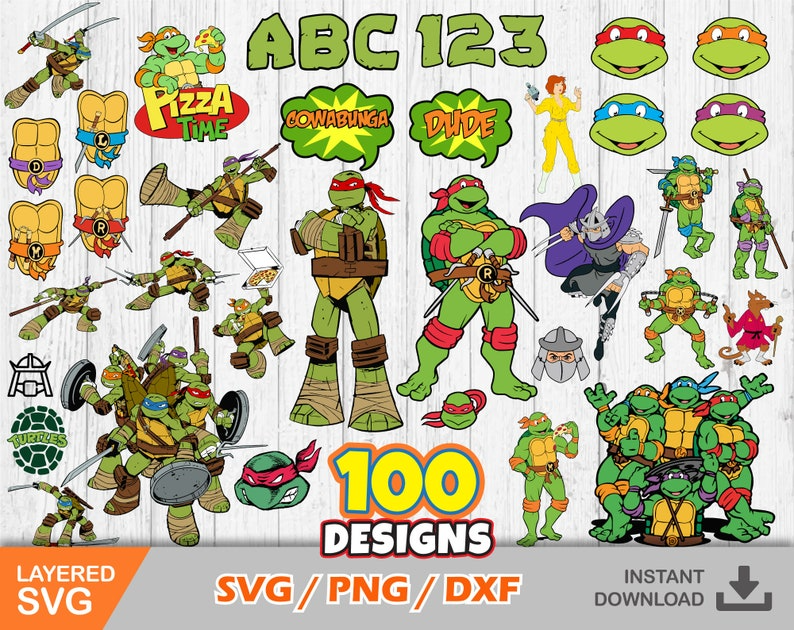 Ninja Turtles bundle + alphabet