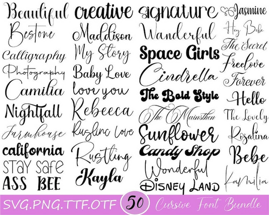 The Ultimate 50 Fonts