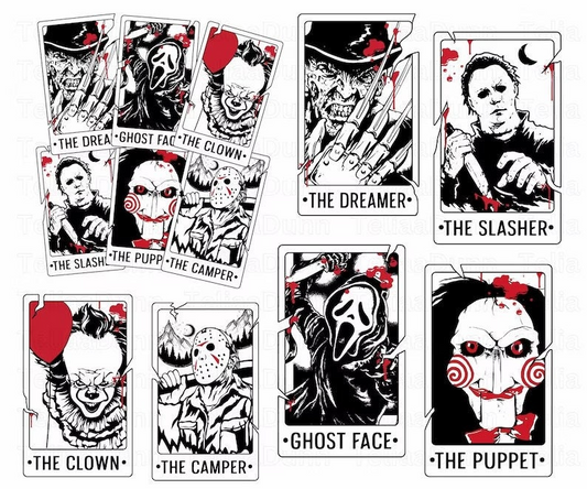 7 Horror Characters Tarot Cards