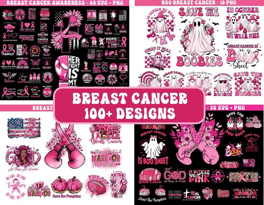 100+ Designs Breast Cancer PNG Bundle